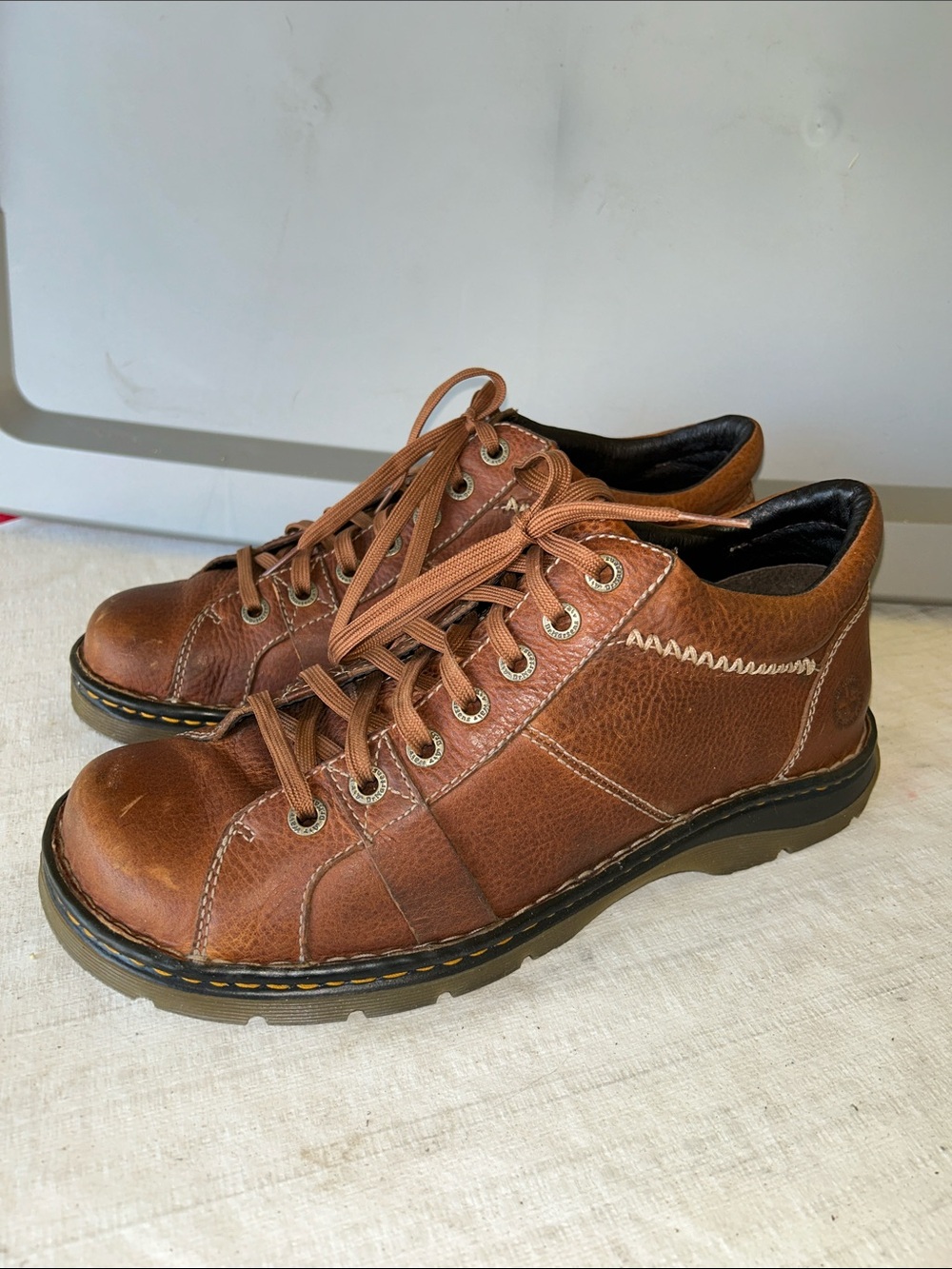 Dr. Martens Brown Leather Lace-Up Oxfords